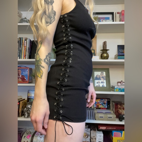 SOLD Silence & Noise Low Back Spaghetti Strap Dress - Picture 10 of 10